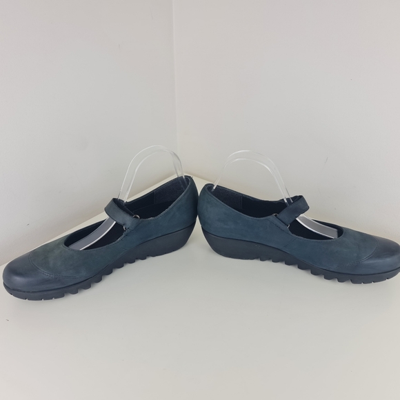Munro Mary Jane Shoes Womens  Blue Nubuck Leather Journey Comfort Size 11 - Picture 4 of 15